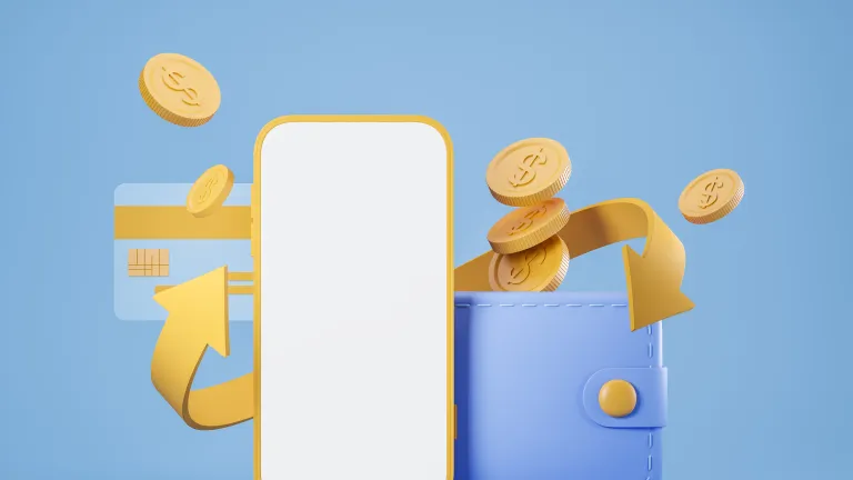 celular, billetera y dinero