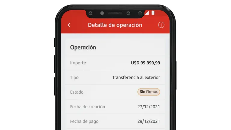 celular con app de santander empresas