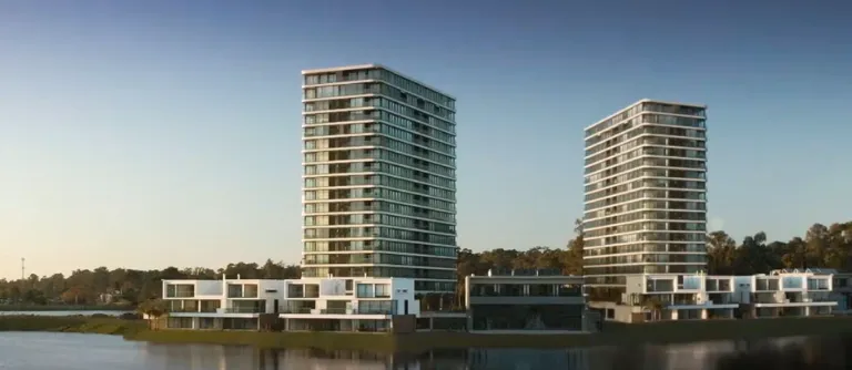 Edificios sobre el lado